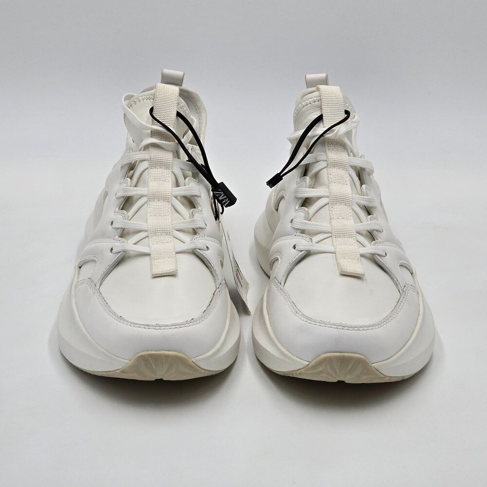 Zara Leather Sneakers - Running Shoes - NWT - Picture 5 of 16